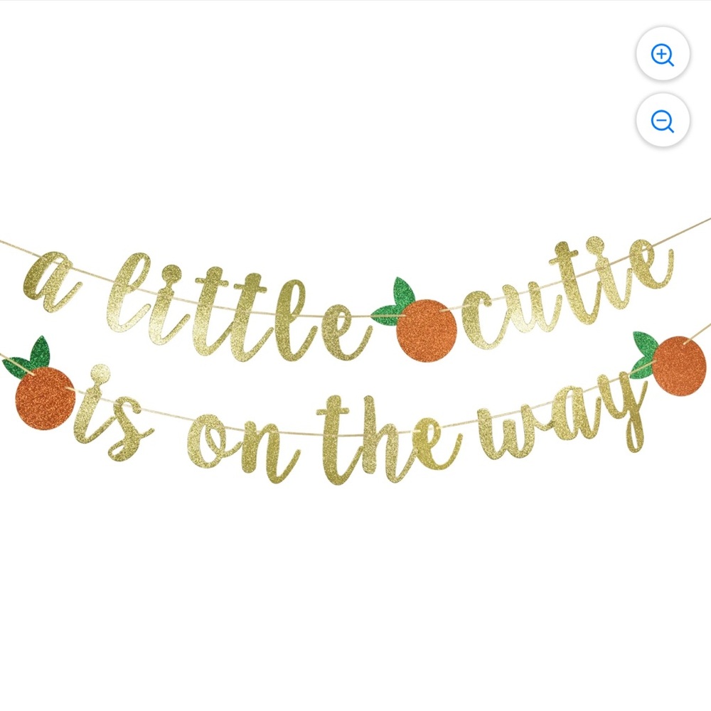 “A Little Cutie is on the Way” Baby Shower Banner